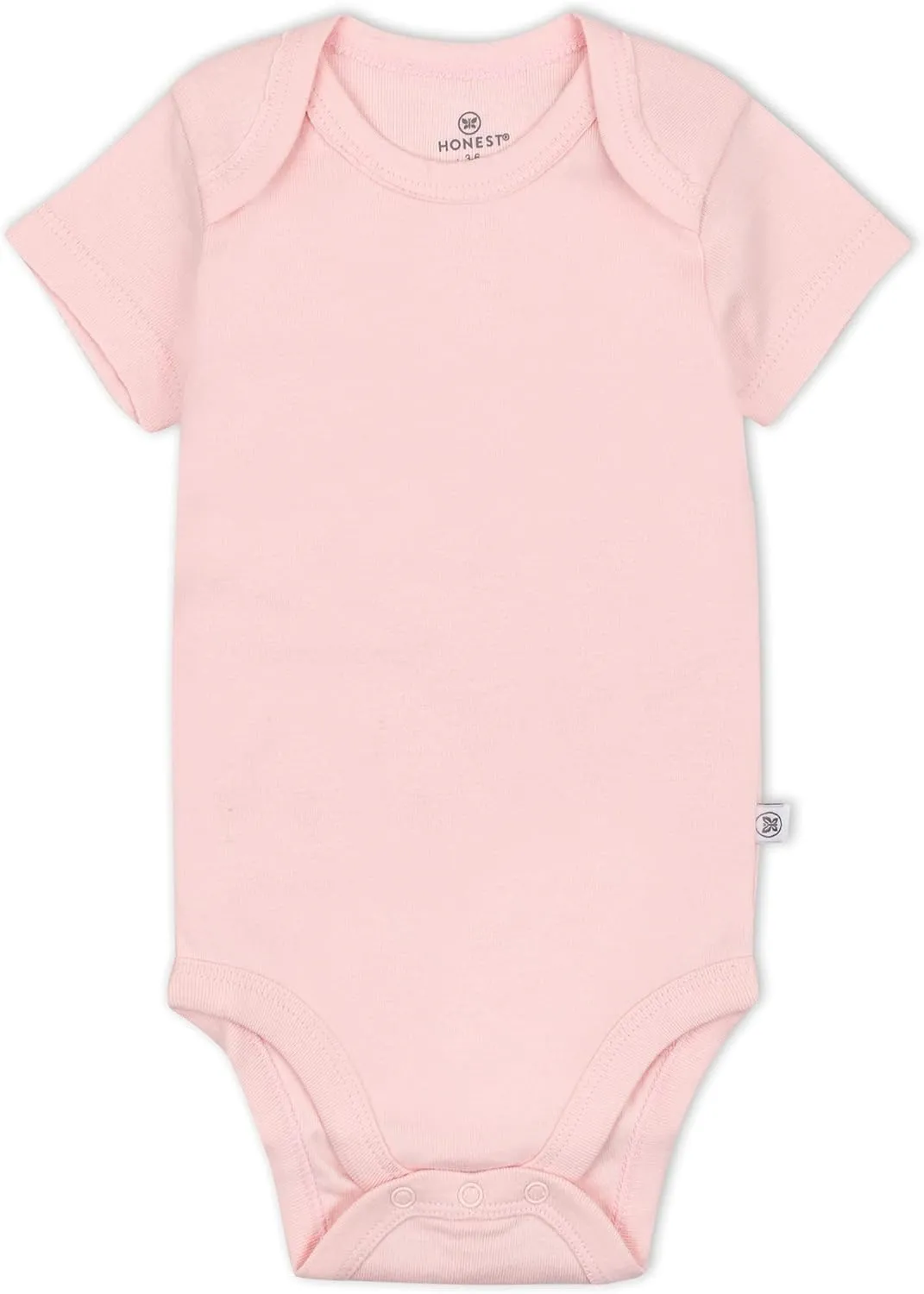 HonestBaby baby-girls 5-pack Short Sleeve Bodysuits One-piece 100% Organic Cotton for Infant Baby Girls