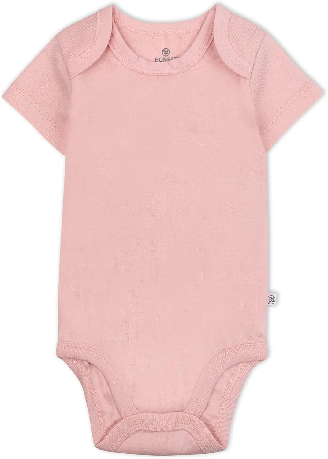 HonestBaby baby-girls 5-pack Short Sleeve Bodysuits One-piece 100% Organic Cotton for Infant Baby Girls
