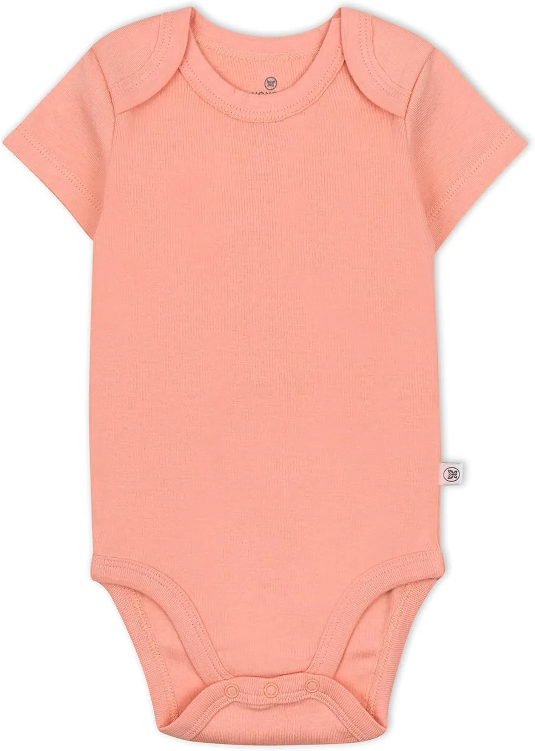 HonestBaby baby-girls 5-pack Short Sleeve Bodysuits One-piece 100% Organic Cotton for Infant Baby Girls