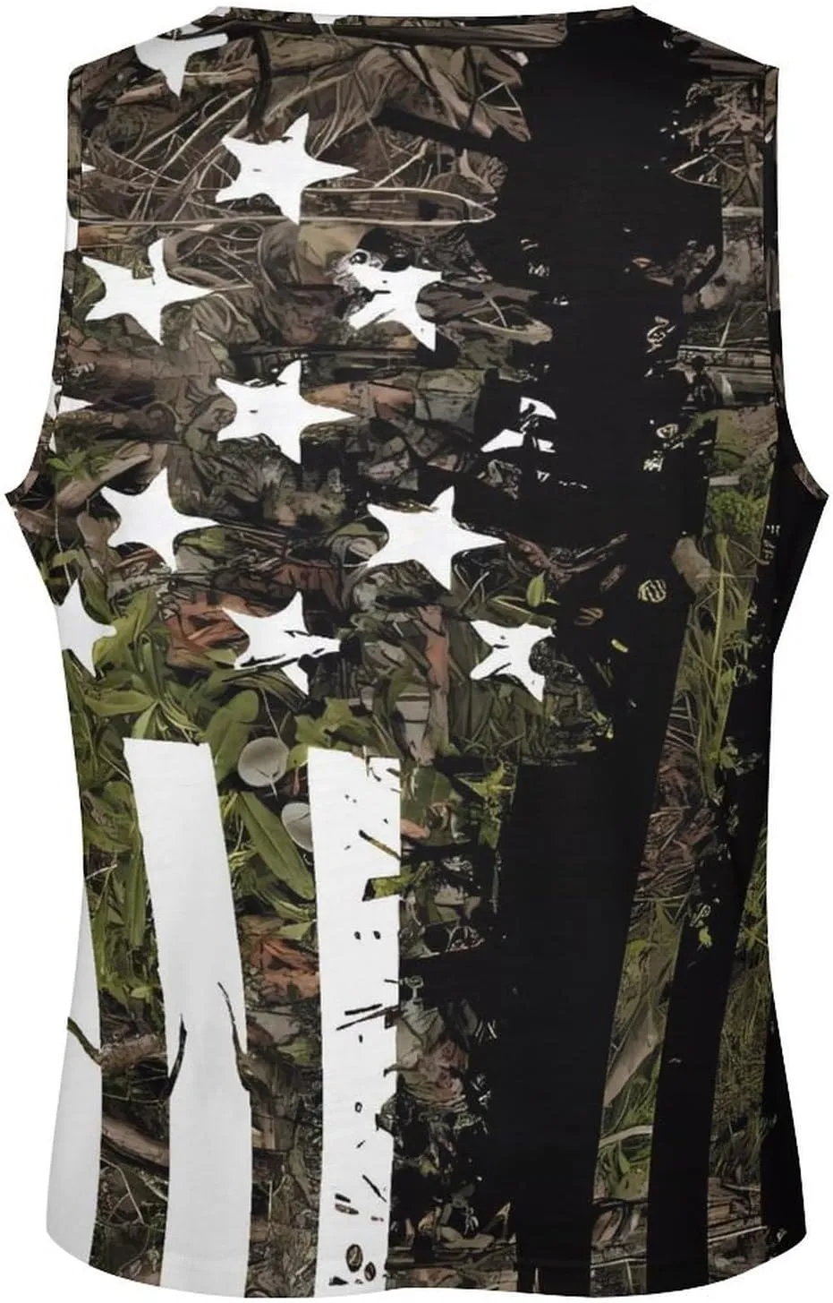 HOTYD American Flag Tank Tops Men Patriotic Tank Tops for Men 3D Print Summer Casual Quick Dry Sleeveless Muscle Shirts