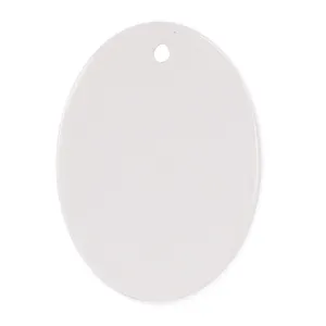 HPN SubliCraft 3" Oval Sublimation Ceramic Ornament with Hole - 100 per Case