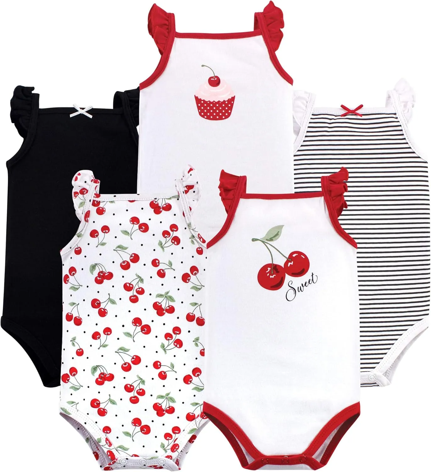 Hudson Baby Unisex Baby Cotton Sleeveless Bodysuits