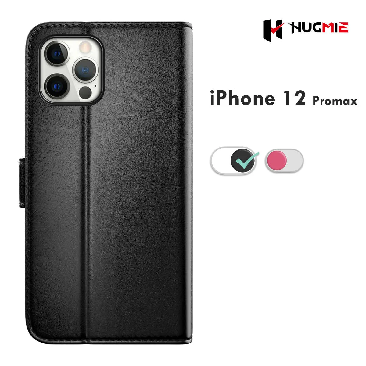 Hugmie® Classic Series iPhone 12 Pro Max Leather Folio Case