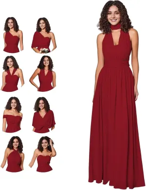 Infinity Dresses for Bridesmaids Convertible Multiway Wedding Guest Dress Chiffon Twist Wrap Dress