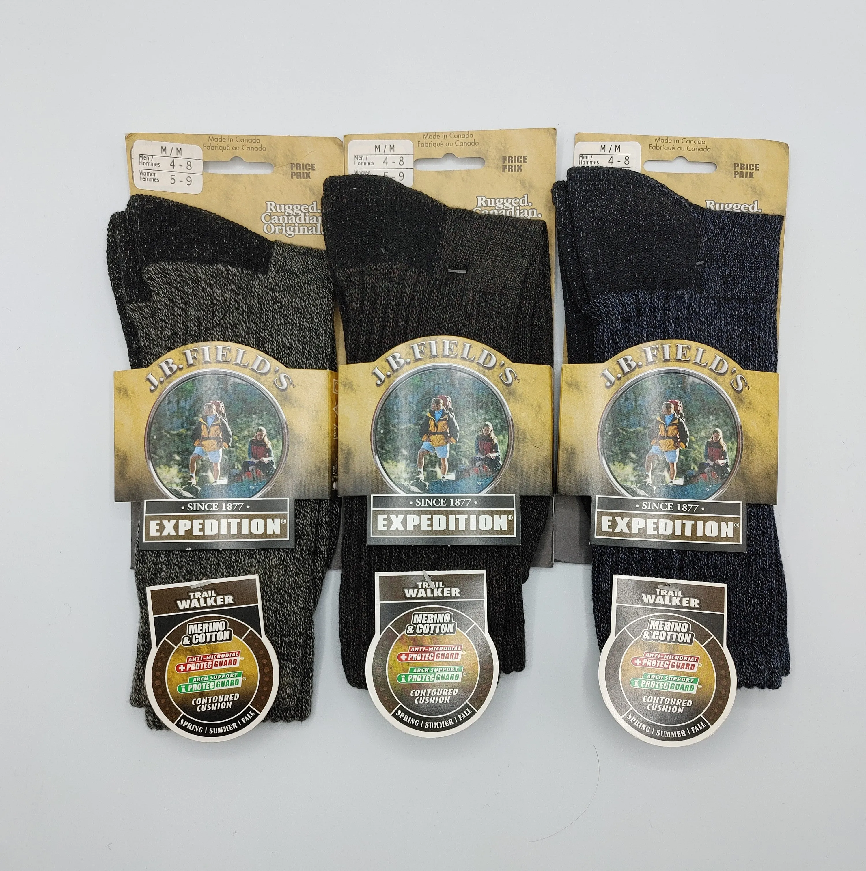 J.B. Field's "Trail Walker" Cotton/Merino Blend Socks (CLEARANCE)