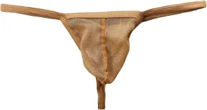 JEsilunmaMY Low Rise T-Back for Men Mesh Sheer Bulge Pouch G-String Thongs See Through Sexy Panties Bikini Briefs Underwear