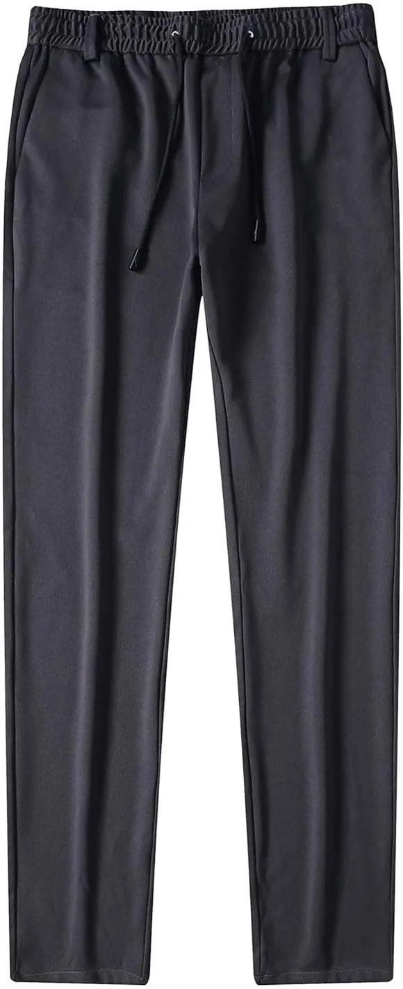 Joggers for Men Slim Fit Lightweight Casual Work Pants Elastic Waist Drawstring Plus Size Sweatpants Jogging Hiking Pants