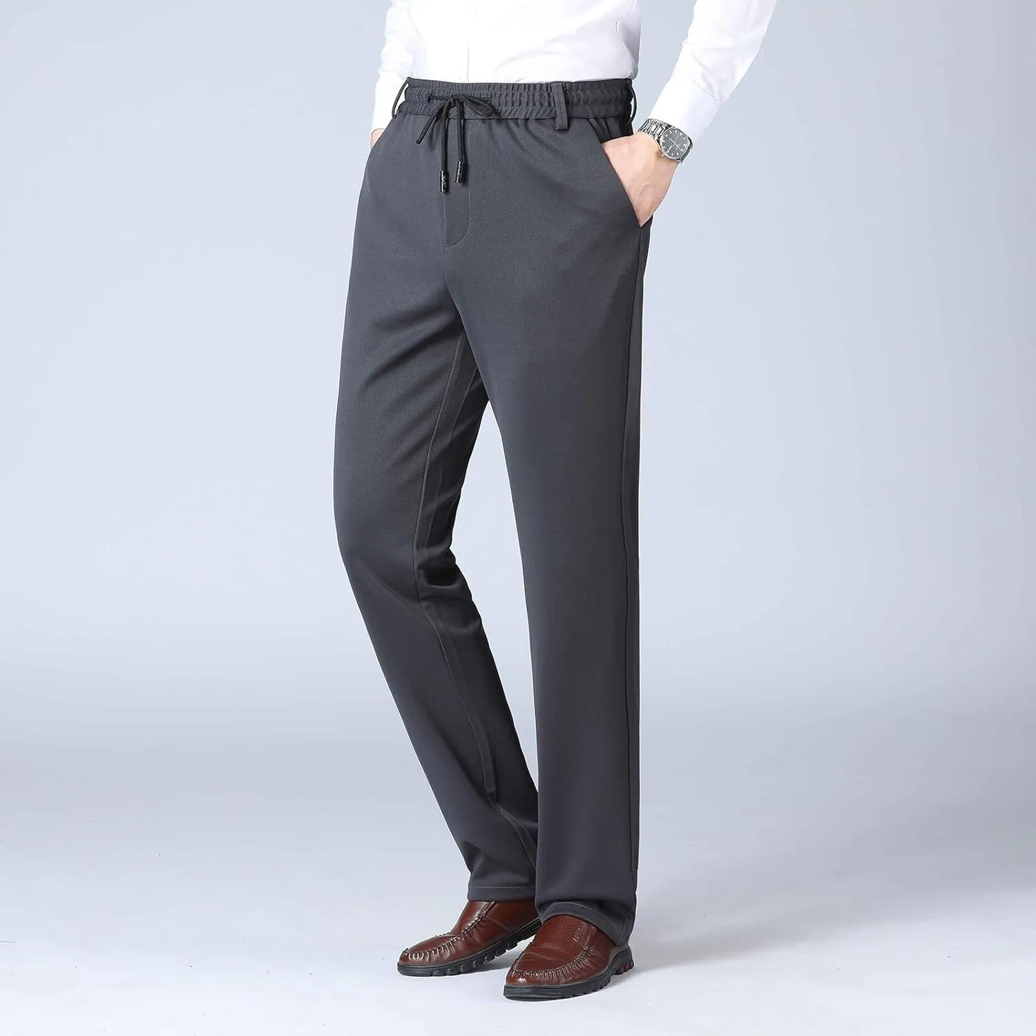 Joggers for Men Slim Fit Lightweight Casual Work Pants Elastic Waist Drawstring Plus Size Sweatpants Jogging Hiking Pants