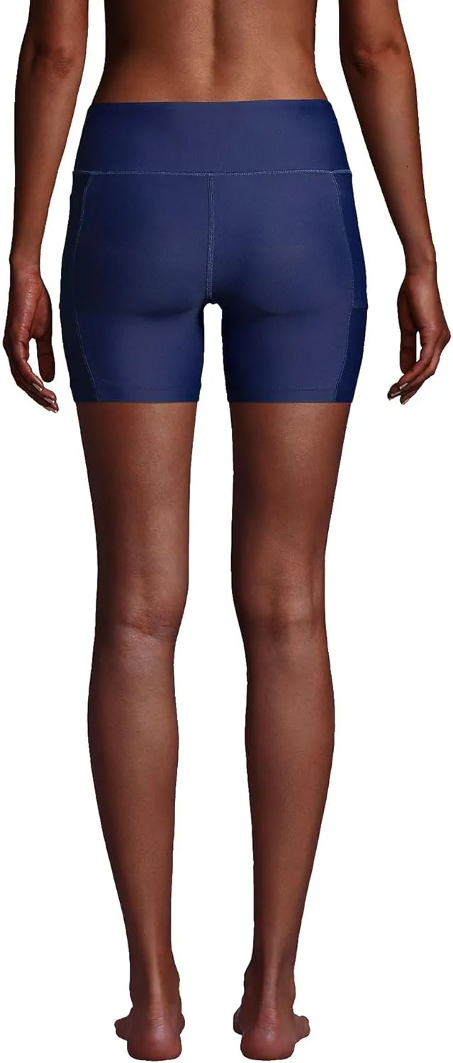 Lands' End Women's 6" High Waisted Bike Swim Shorts