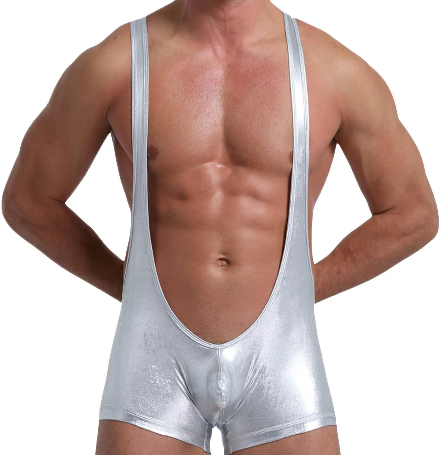 Lingerie For Men Sexy Outfits Men's Fashion Casual Solid Color Lacquer Leather Sexy Leather Top