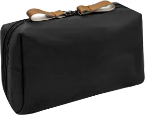 Long Keeper Small Cosmetic Bag Women Water Resistant Make Up Bag Cute Mini Travel Makeup Organizer Bag Portable Toiletry Bag (Black and Red)