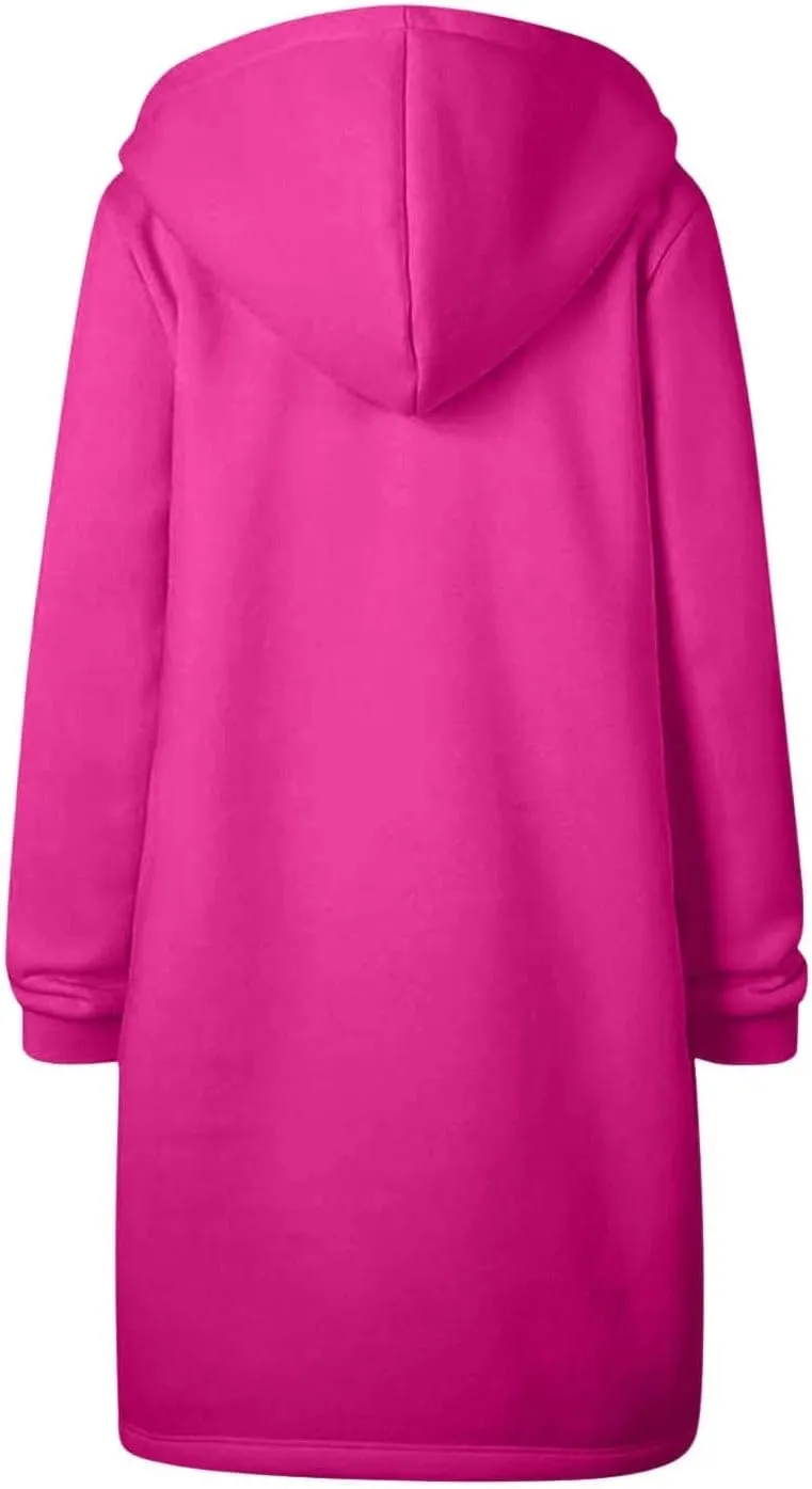Long Sweatshirts For Women To Wear With Leggings Zip Up Hoodie Lightweight Oversized Jackets 2025 Coat with Pockets