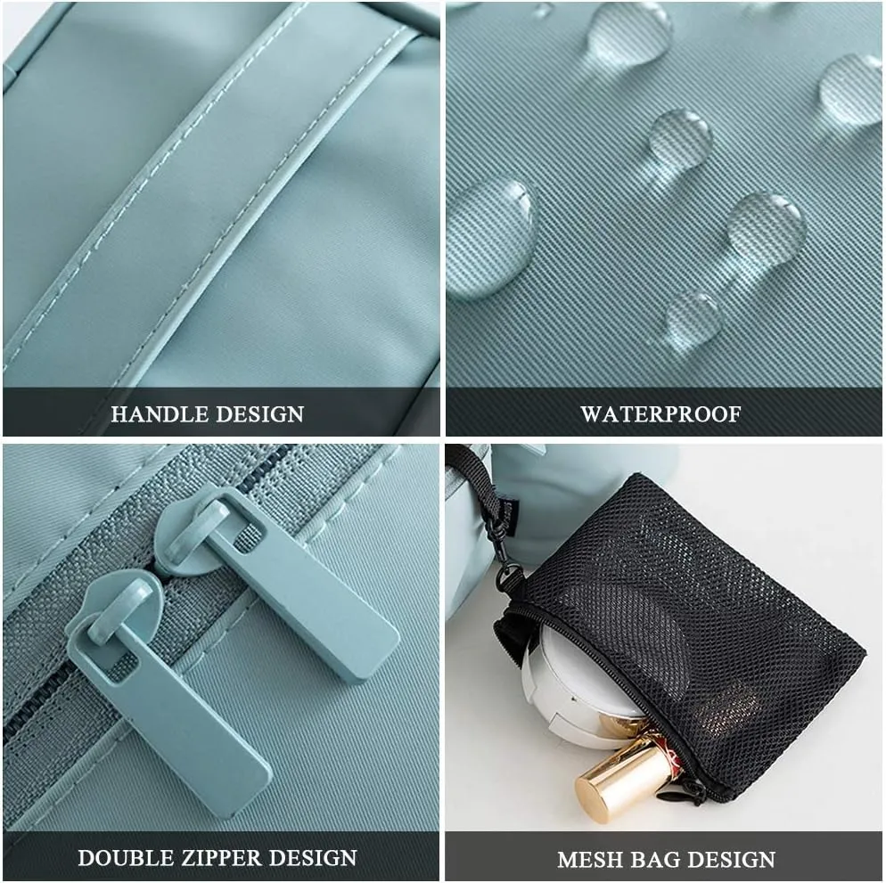 Makeup Bag Travel Cosmetic Bag Small Makeup Brush Holder Organizer Cute Portable Artist Toiletry Storage Bag Cosmetics Case for Women Girls,Gray