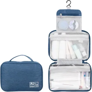 Makeup Carrying Case for Teens Toiletry Bag Travel Makeup Cosmetic Bag Large Hanging Toiletry Bag Storage with 3 Compartments Travel Organizer for Men and Women