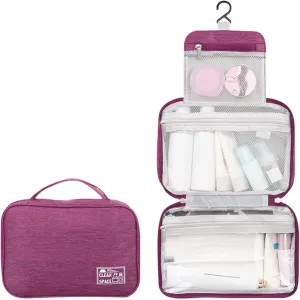 Makeup Carrying Case for Teens Toiletry Bag Travel Makeup Cosmetic Bag Large Hanging Toiletry Bag Storage with 3 Compartments Travel Organizer for Men and Women