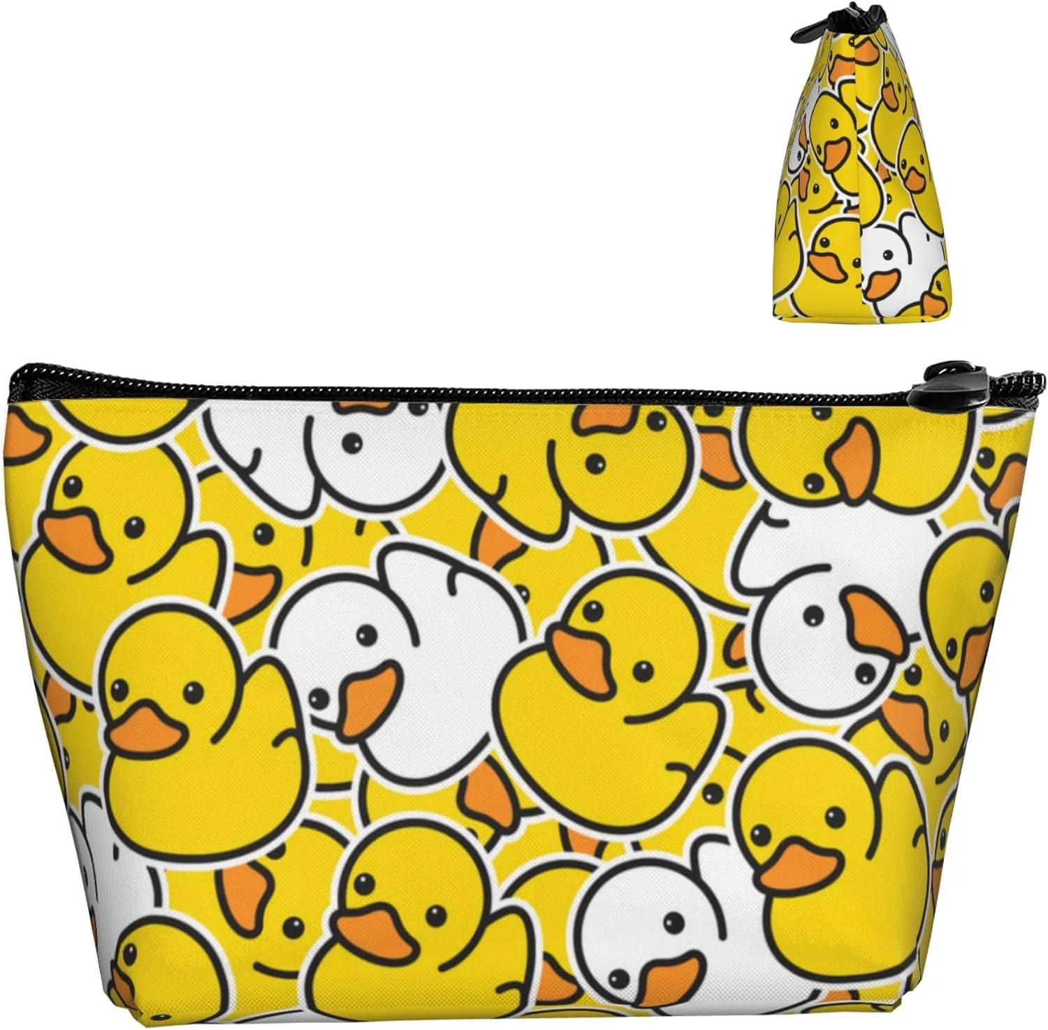 Makeup Pouch Large Capacity for Pen Pencil Cosmetic Storage, Fashion Cosmetic Tools Holder Bag Ideal Gift for Women, Compatible with Cute Rubber Duck Makeup Bags