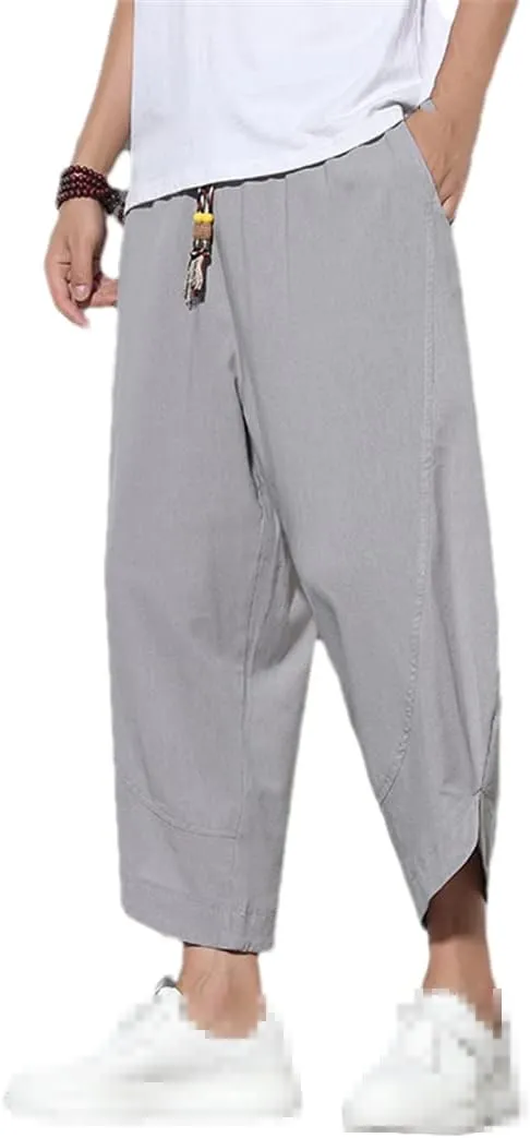 Men's Ankle-Length Pants Solid Harem Pants Casual Hip Hop Joggers High Street Trousers