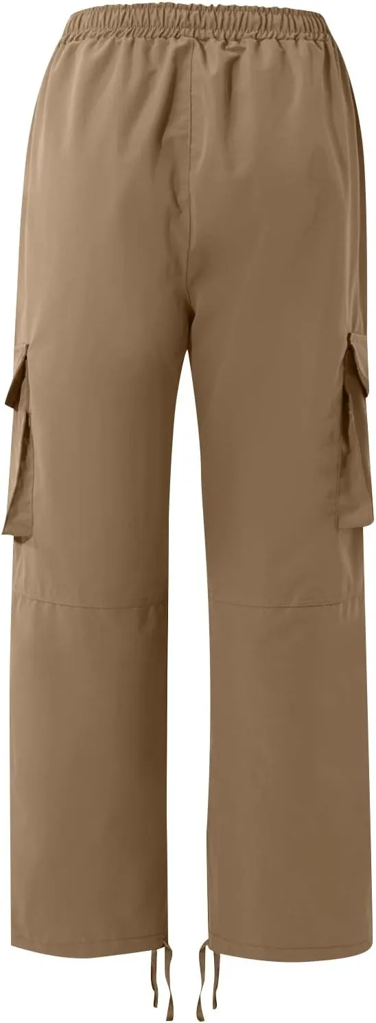 Mens Cargo Pants with Pockets Open Bottom Lightweight Baggy Jogger Cargo Sweatpants Casual Gym Athletic Sweat Pants