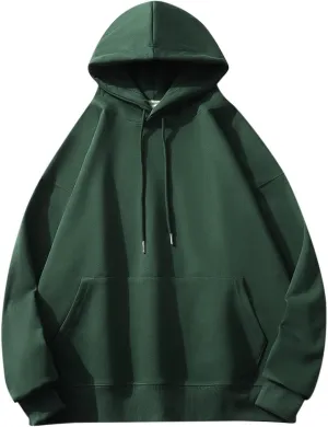 Men's Casual Pullover Hoodie Suede Solid Color Men's Long Sleeved Hooded Hoodie Tops,2024 Tall and Big Mens Sport