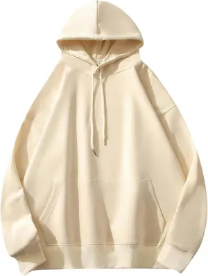 Men's Casual Pullover Hoodie Suede Solid Color Men's Long Sleeved Hooded Hoodie Tops,2024 Tall and Big Mens Sport