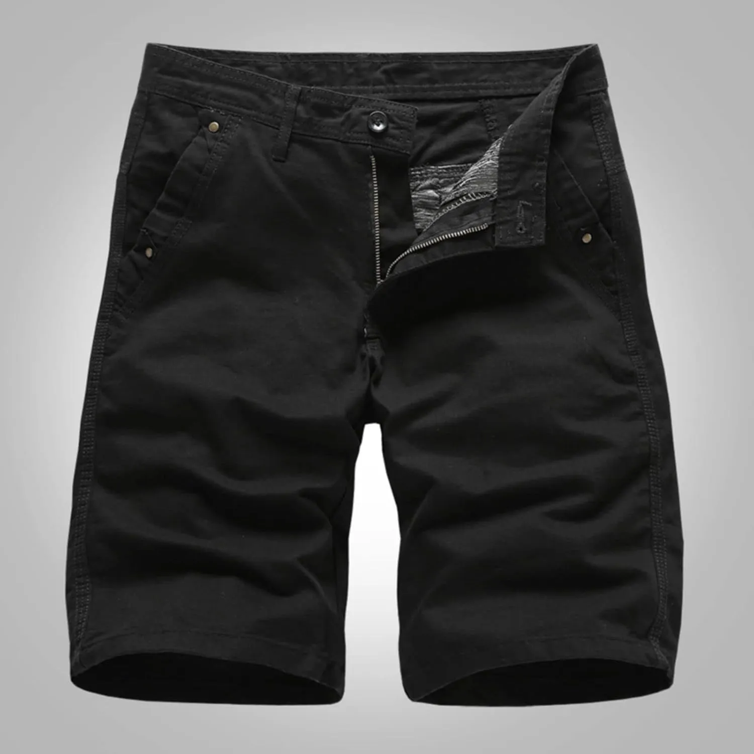 Men's Casual Shorts - Drawstring Summer Beach Stretch Twill Chino Golf Shorts Pockets