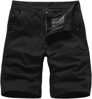 Men's Casual Shorts - Drawstring Summer Beach Stretch Twill Chino Golf Shorts Pockets