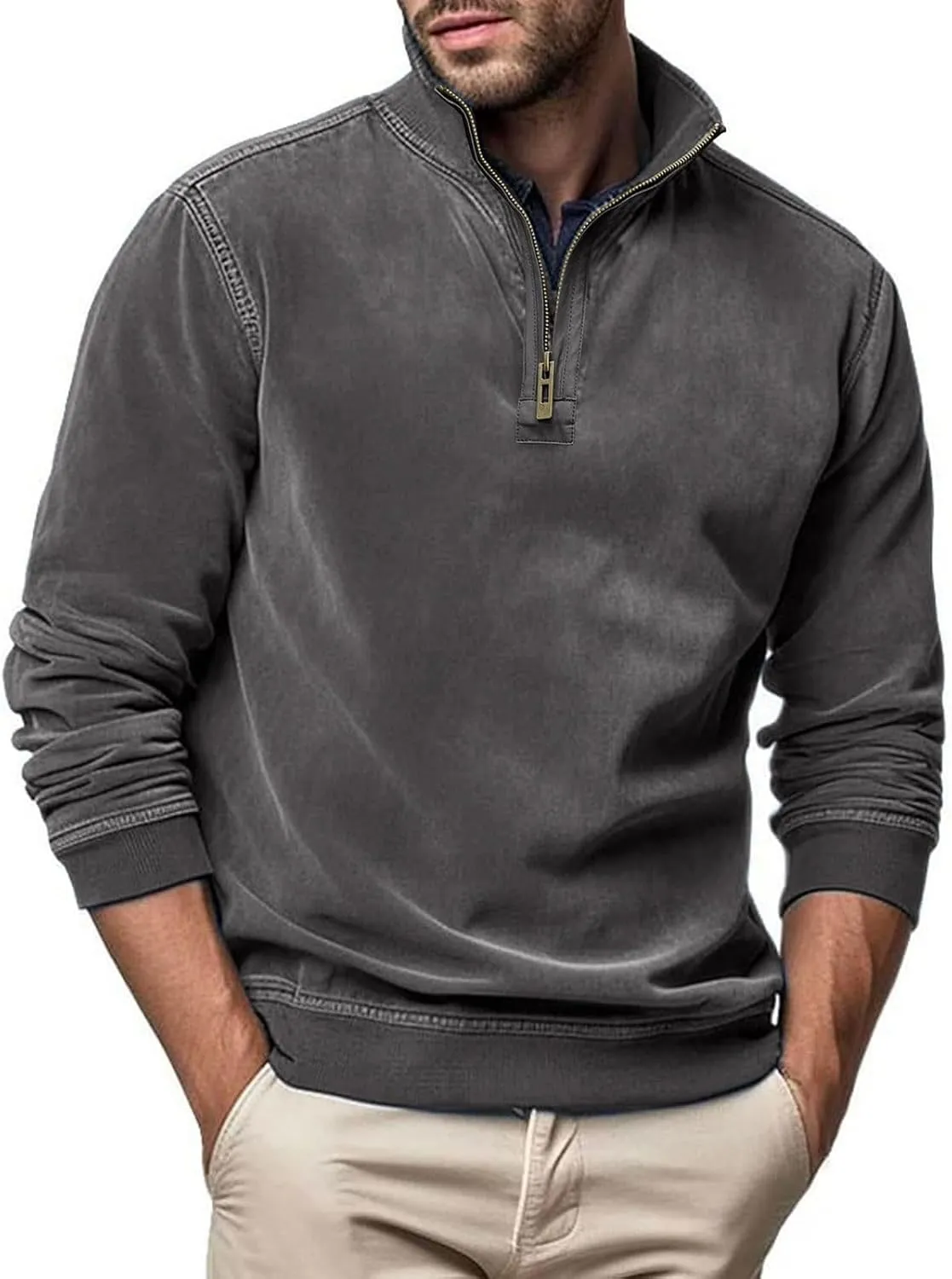 Men's Fashion Casual Color Block Long Sleeve Turndown Collar Blouse Shirt Tops, 2024 Tall and Big Mens Fall Winter
