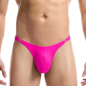 Mens Sexy T-Back Thongs Low Rise Underwear Bulge Pouch Ice Silk Briefs Summer