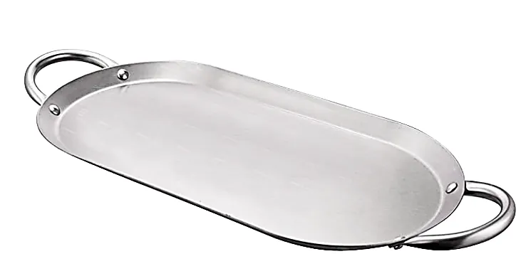 Neware Stainless Steel 22"X13" (56cmX33cm) Oval Griddle/ Comal Ovalado de Acero Inoxidable de 22"X13" (56cmX33cm)