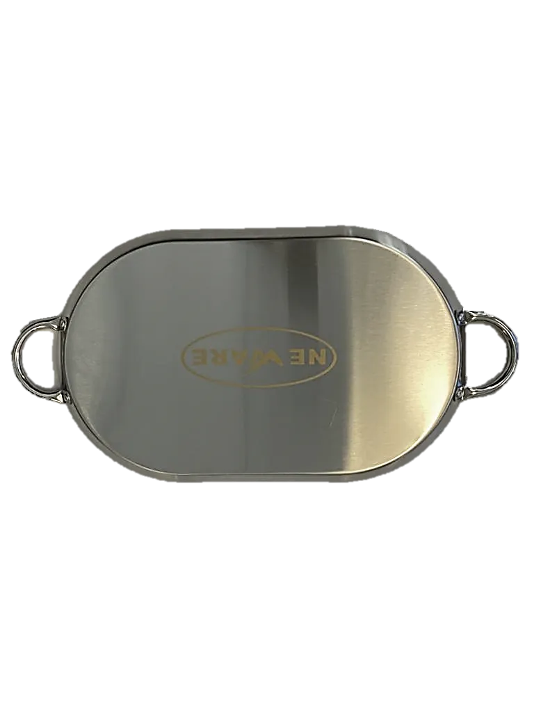 Neware Stainless Steel 22"X13" (56cmX33cm) Oval Griddle/ Comal Ovalado de Acero Inoxidable de 22"X13" (56cmX33cm)