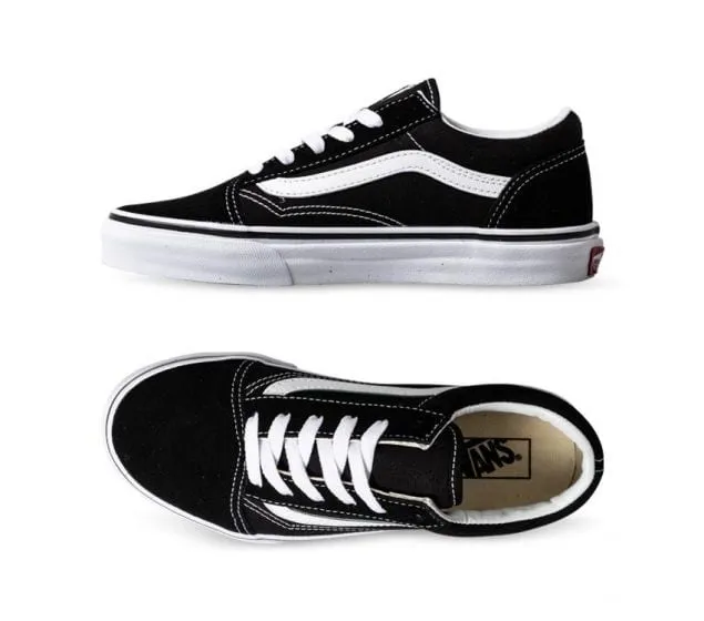 Old Skool - Black & White - Kids