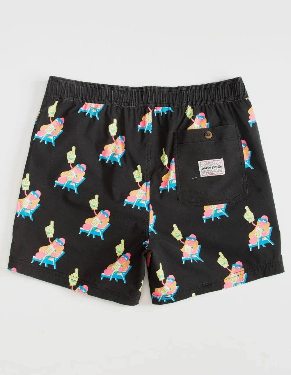 Party Pants USA Mens Swim Trunks, Characters, Stretch Swimming Board Shorts, 5.5 Inseam