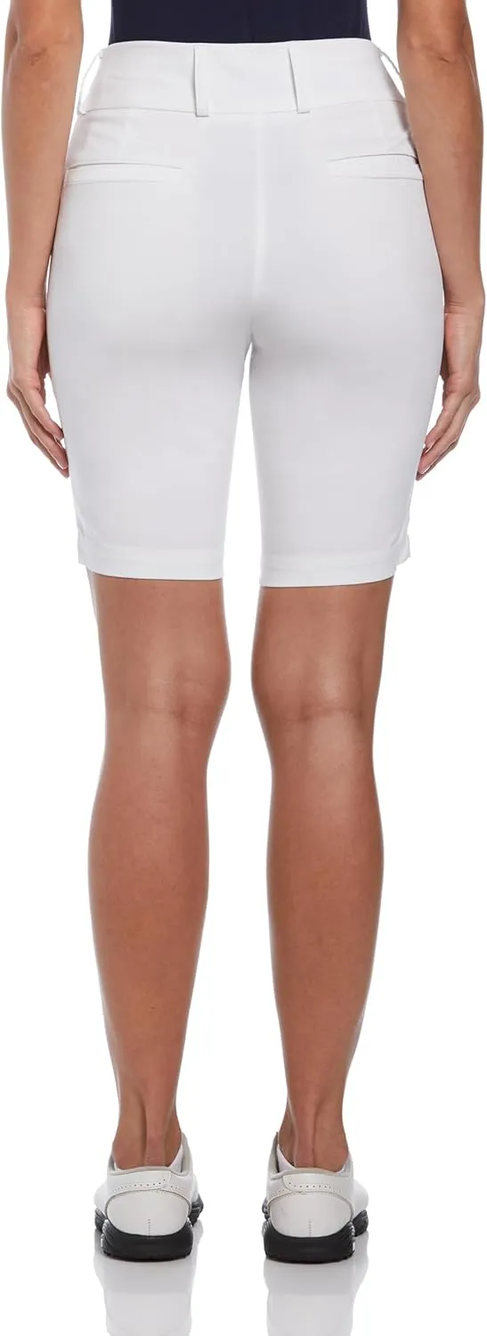 PGA TOUR Women's 9.5 Pull-on Golf Shorts with Tummy Control, Performance Stretch, Moisture-Wicking, Sun Protection