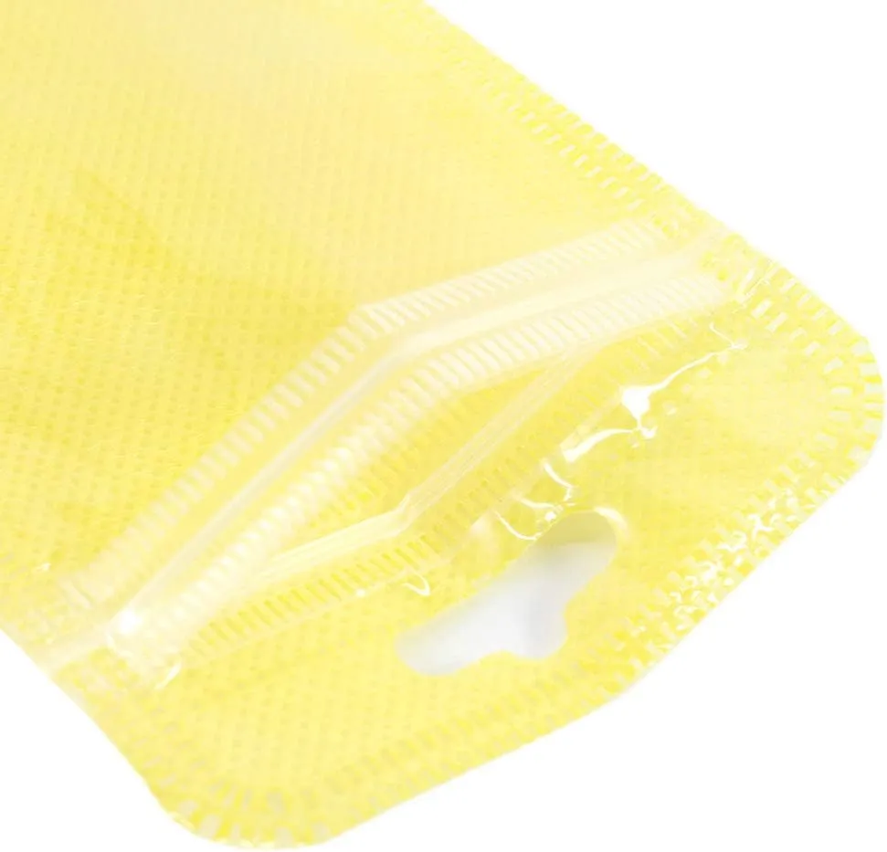 QQ Studio 100 Pieces Clear and Non-Woven Flat Accessories Storage Bags for Art & Craft; Jewelry Making with Reclosable Zipper and Hang Hole (Green)