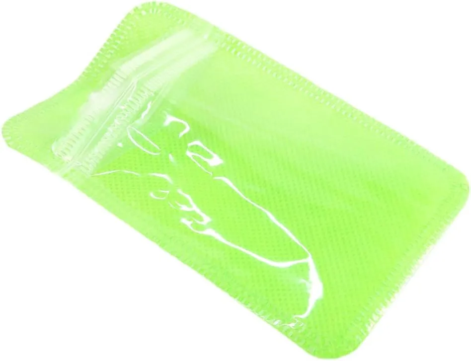 QQ Studio 100 Pieces Clear and Non-Woven Flat Accessories Storage Bags for Art & Craft; Jewelry Making with Reclosable Zipper and Hang Hole (Yellow)