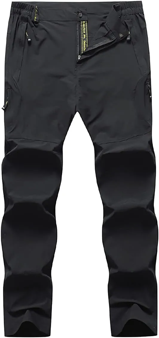 Quick Dry Hiking Cargo Pants Men's Outdoor Casual Workout Strech Breathable Pant with Multi-Pocket (No Belt)