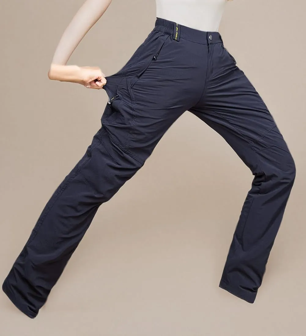 Quick Dry Hiking Cargo Pants Men's Outdoor Casual Workout Strech Breathable Pant with Multi-Pocket (No Belt)
