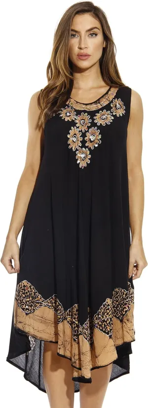 Riviera Sun Batik Embroidered Dress Sundresses for Women