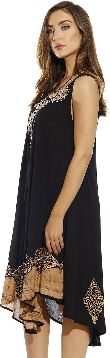 Riviera Sun Batik Embroidered Dress Sundresses for Women