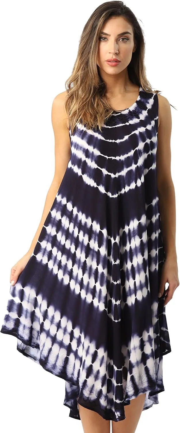 Riviera Sun Tie Dye Summer Dress - Beach Cover Up