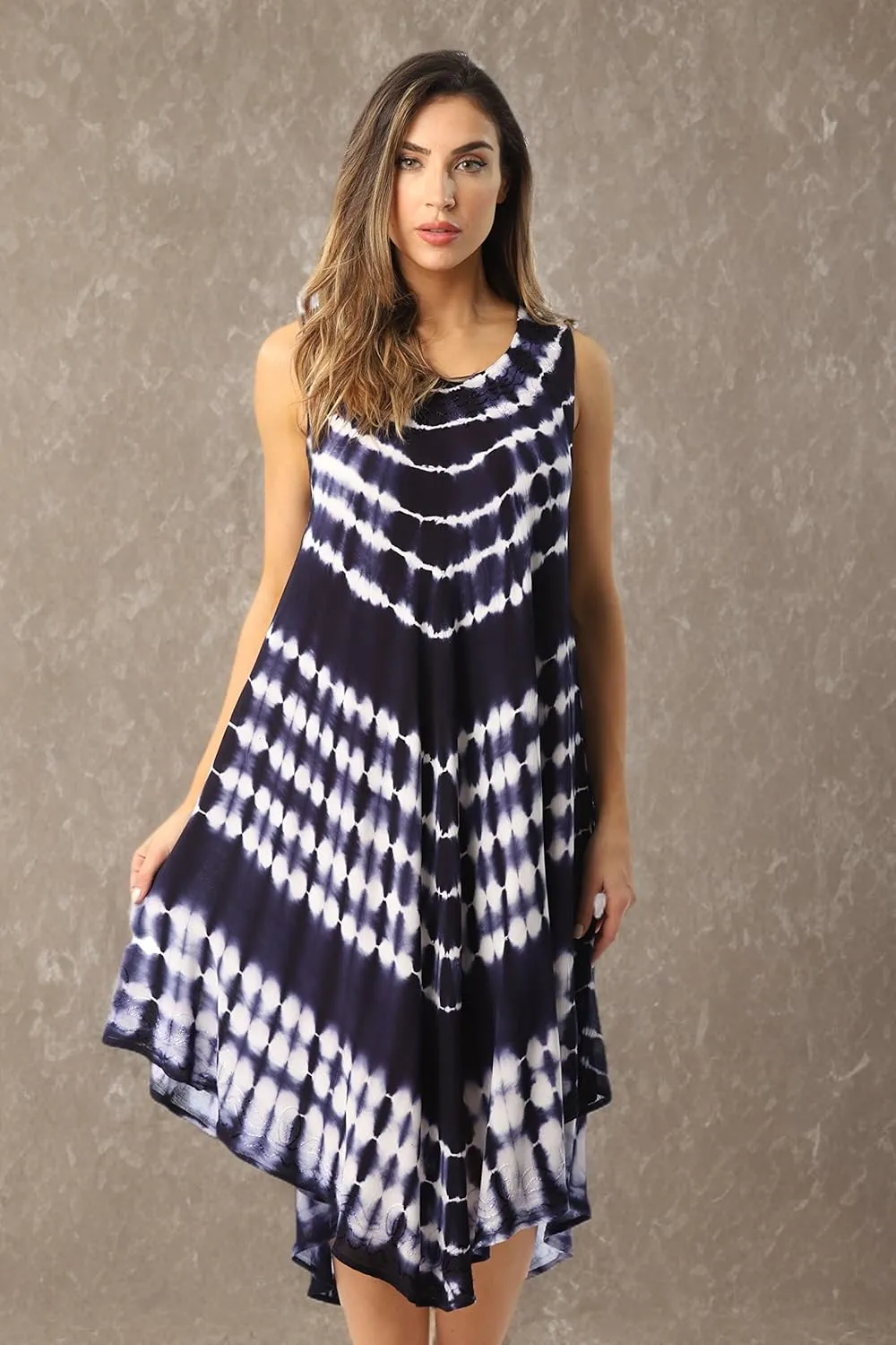 Riviera Sun Tie Dye Summer Dress - Beach Cover Up