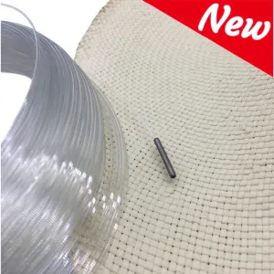 Set of 1m Transparent Hat Brim Wire & Connector for Millinery