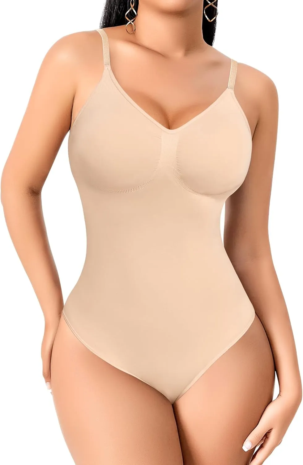 Slimming Shapewear Bodysuit for Women Tummy Control Sculpting Body Shaper Thong Bodysuit Shaping Tank Tops