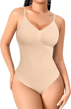 Slimming Shapewear Bodysuit for Women Tummy Control Sculpting Body Shaper Thong Bodysuit Shaping Tank Tops