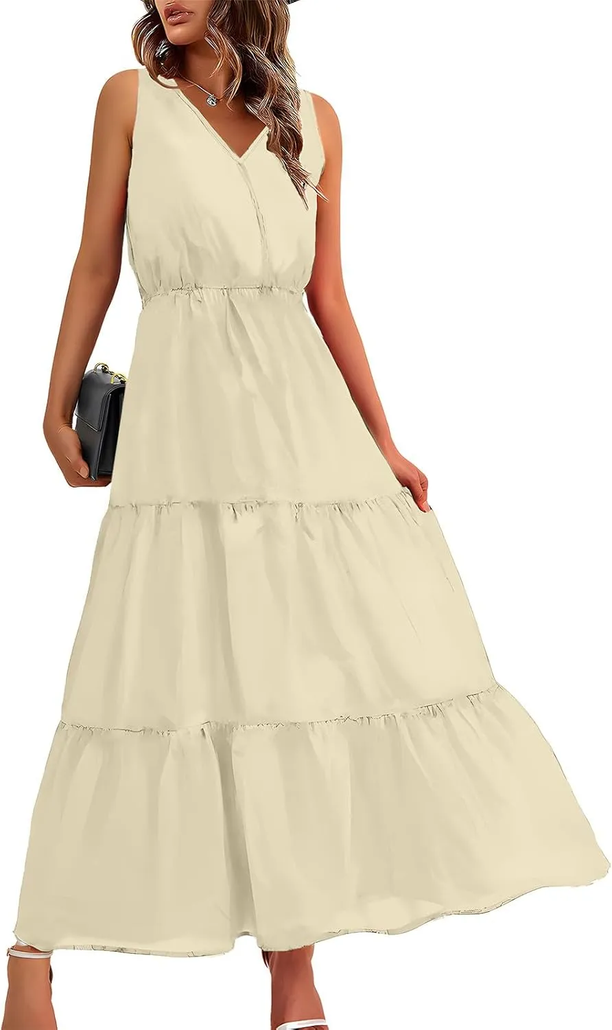 Summer Maxi Dresses for Women 2024 Casual Sundresses Long Floral Dress Sexy Sleeveless Boho Dress Flowy Dress, Small