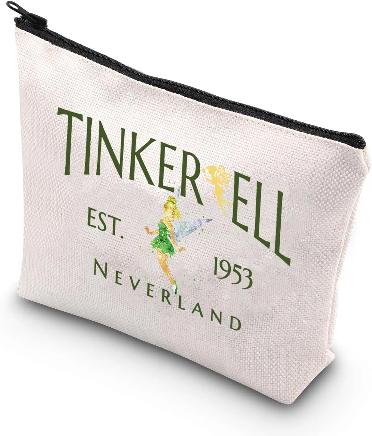 TSOTMO Fairytale Fans Makeup Bag Fairytale Movie Merchandise Makeup Bag Est. 1953 Neverland Gift For Women (TINKERBELL 1953)