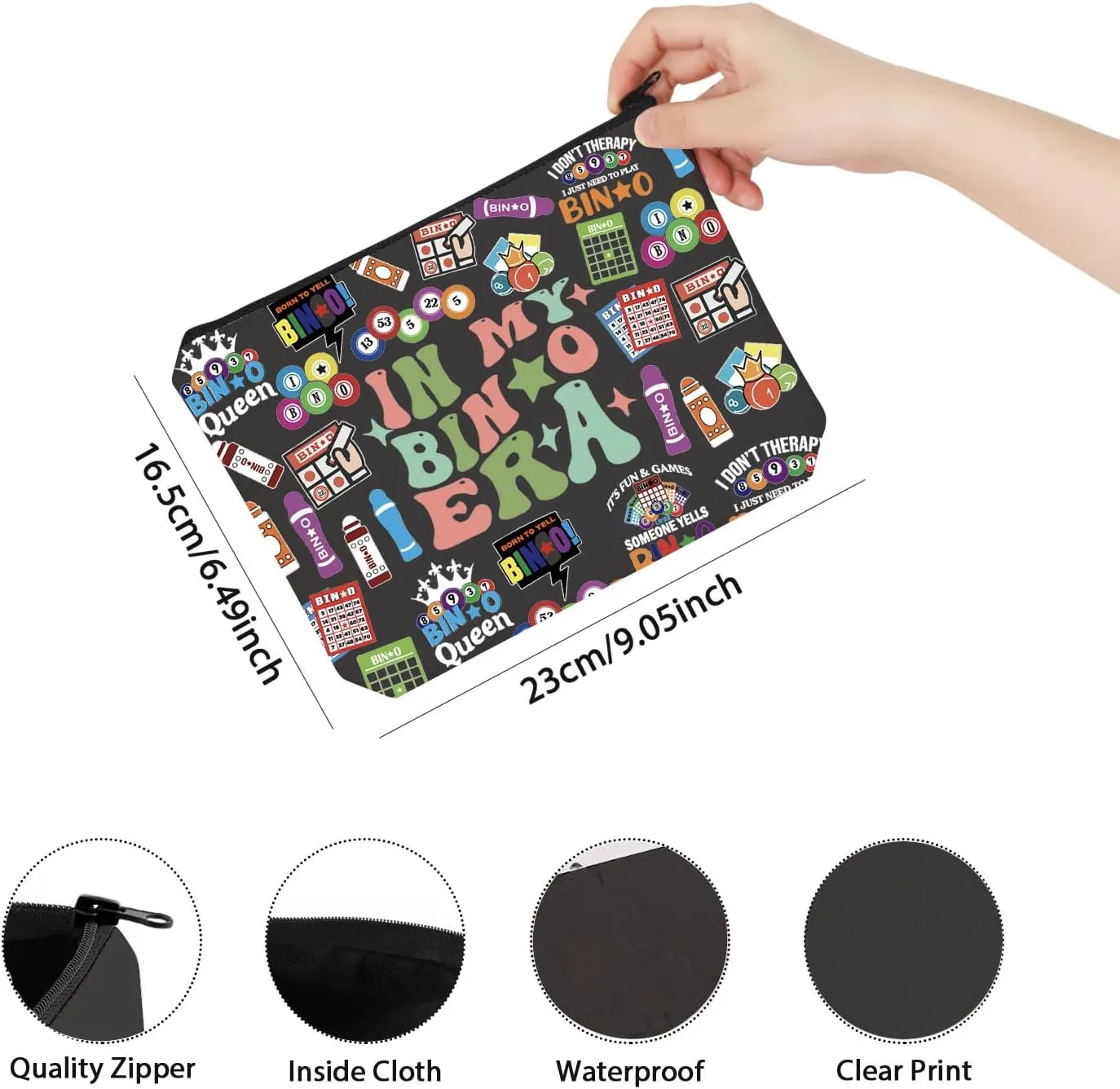 TSOTMO Funny Player Gift Lucky Bag In My Game Bag For Women Game Lover(BLK-BIN ERA)