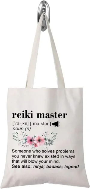 TSOTMO Reiki Master Gift Reiki Healing Teacher Appreciation Gift Zipper Pouch Makeup Bag (reiki master tote)