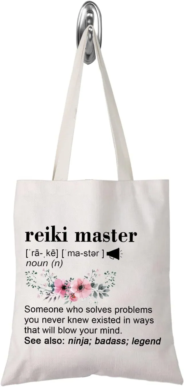TSOTMO Reiki Master Gift Reiki Healing Teacher Appreciation Gift Zipper Pouch Makeup Bag (reiki master tote)