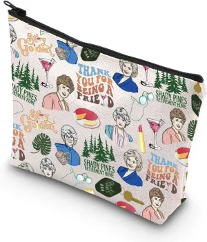 TSOTMO Sitcom Gift Golden TV Theme Makeup Bag Funny TV Bag For Friend Family BFF (Stay Golden)